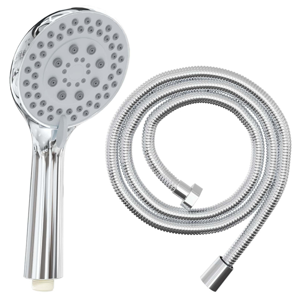 Produktbild för Duschhuvud Set Krom 150 cm Rostfritt stål