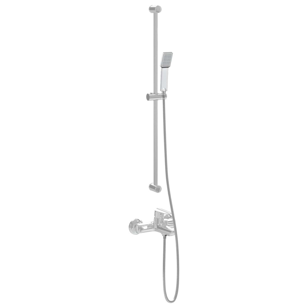 Produktbild för Duschhuvud Set Krom 150 cm Rostfritt stål