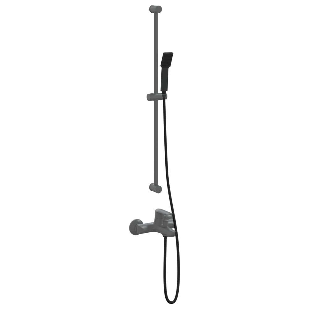 Produktbild för Duschhuvud Set Svart 150 cm Rostfritt stål