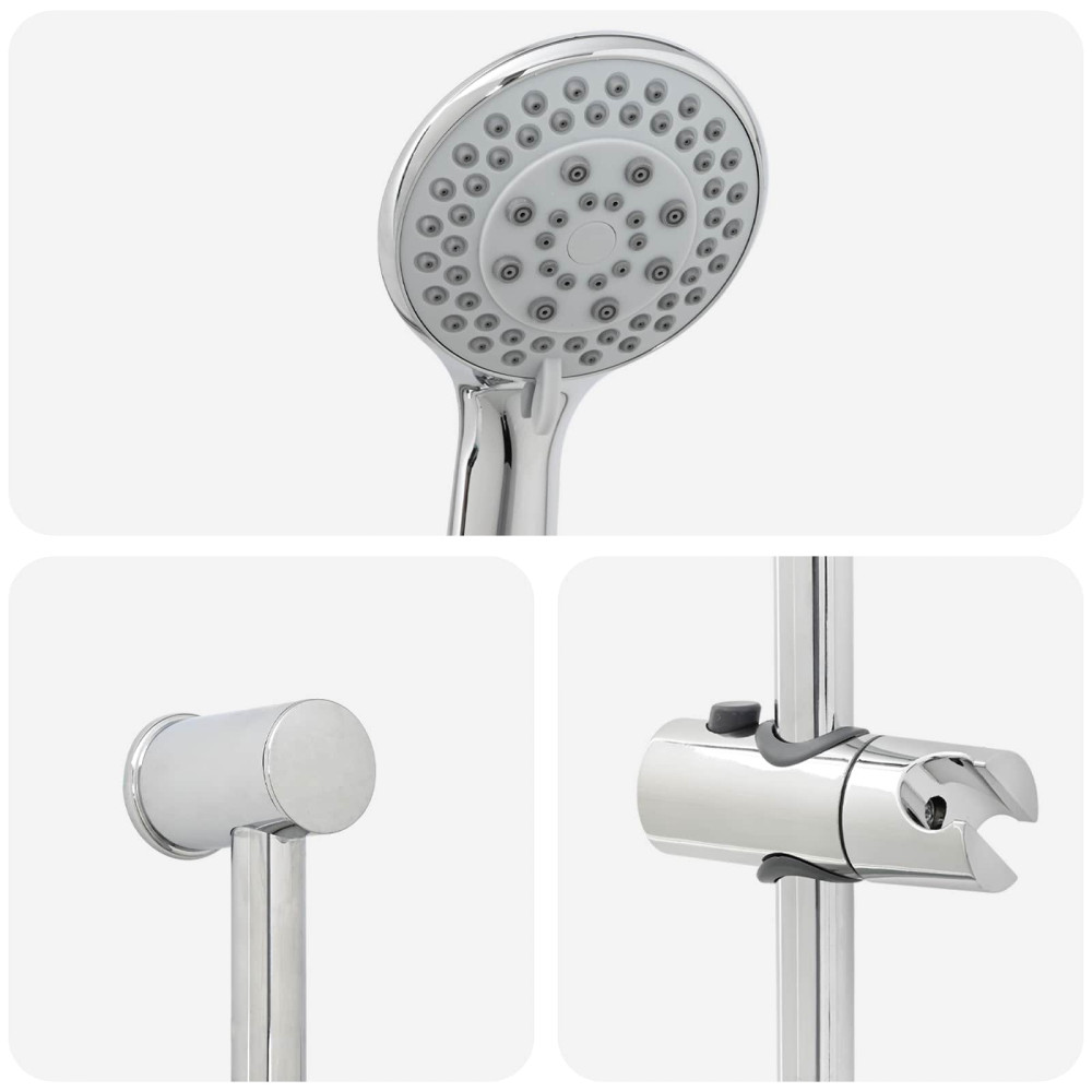 Produktbild för Duschsystemset Krom 70 cm Rostfritt stål