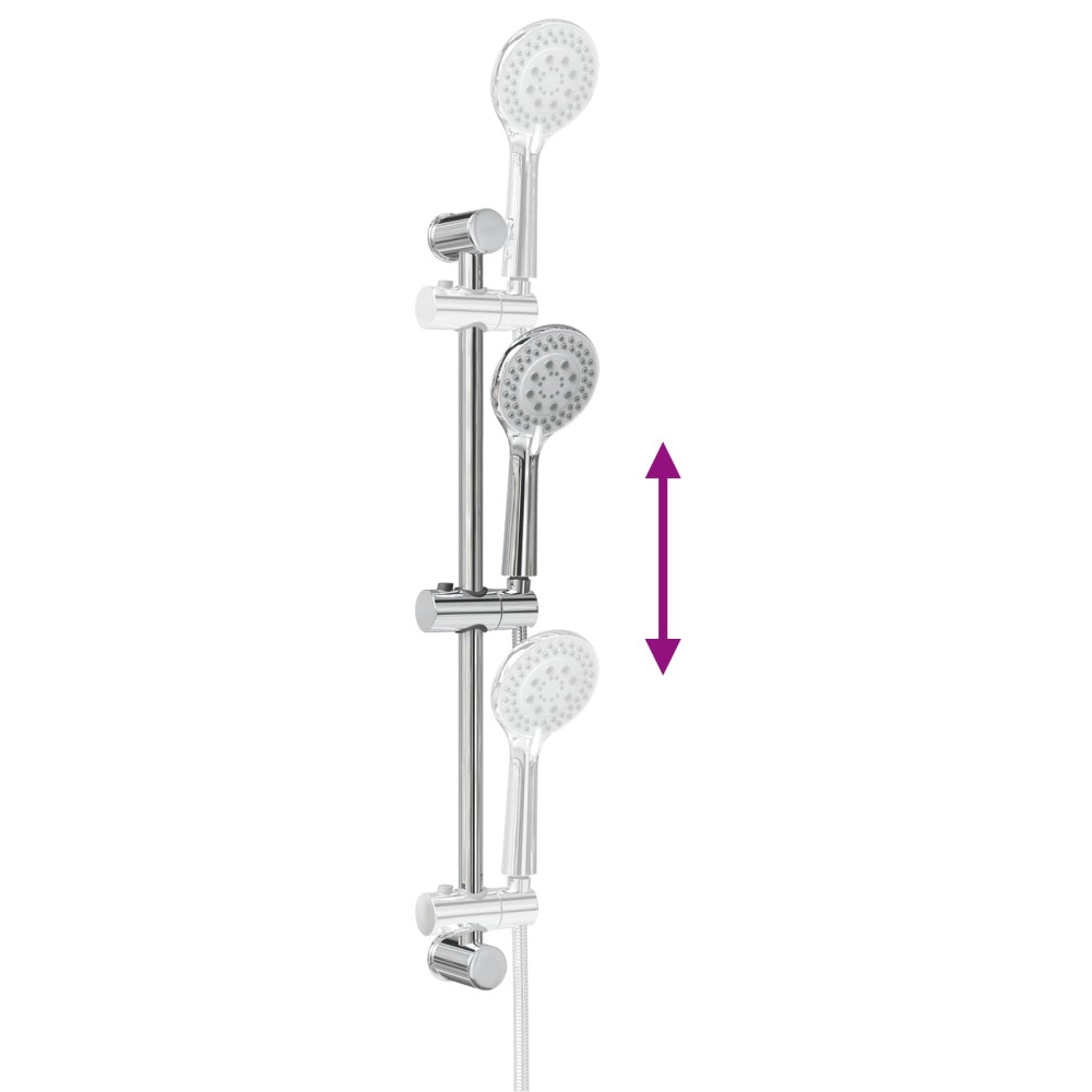 Produktbild för Duschsystemset Krom 70 cm Rostfritt stål