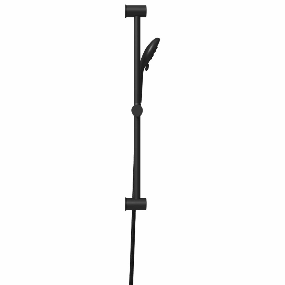 Produktbild för Duschsystemset Svart 70 cm Rostfritt stål