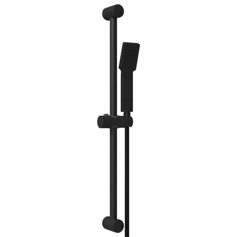 Produktbild för Duschsystemset Svart 70 cm Rostfritt stål