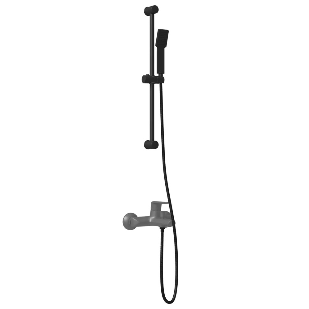 Produktbild för Duschsystemset Svart 70 cm Rostfritt stål