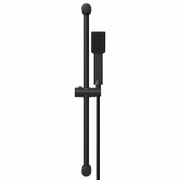 Produktbild för Duschsystemset Svart 70 cm Rostfritt stål