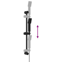 Produktbild för Duschsystemset Svart 70 cm Rostfritt stål