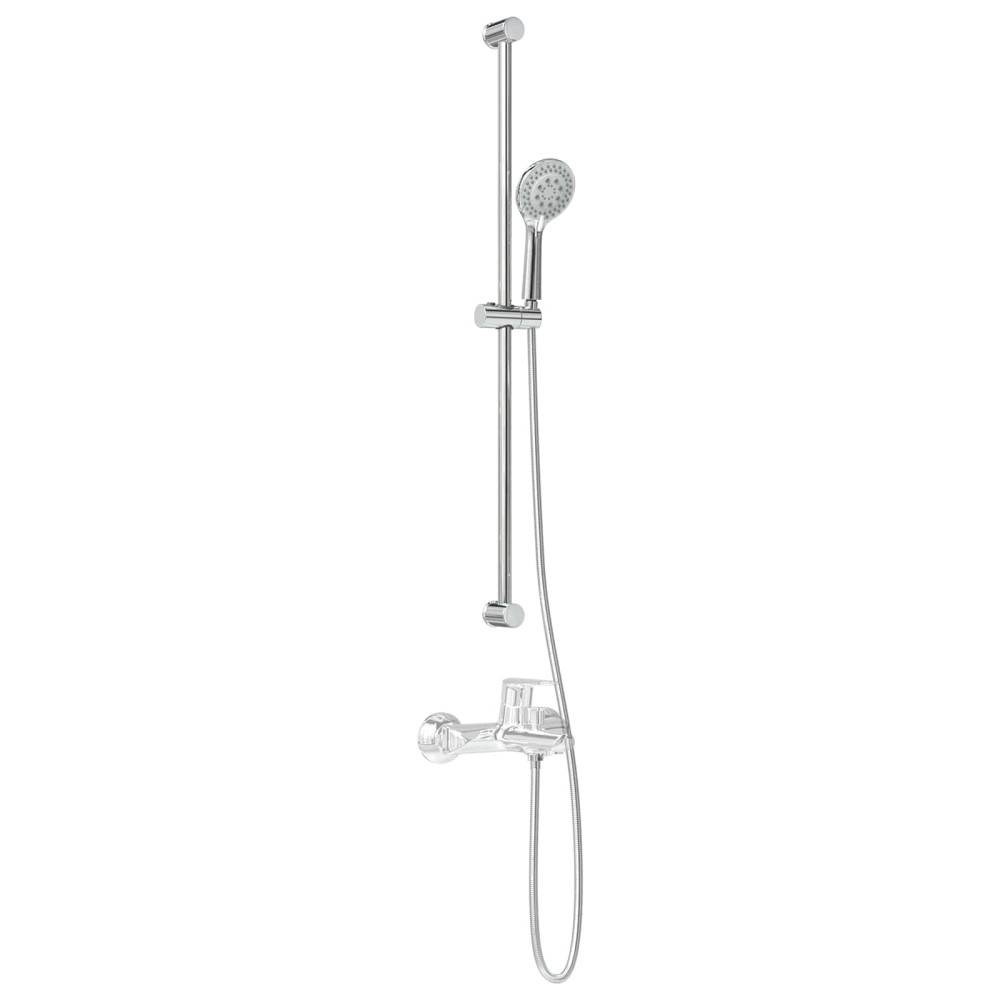 Produktbild för Duschsystemset Krom 100 cm Rostfritt stål