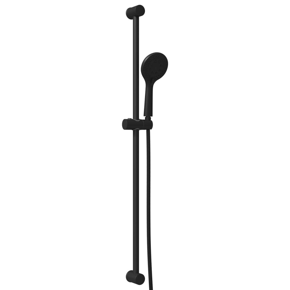 Produktbild för Duschsystemset Svart 100 cm Rostfritt stål