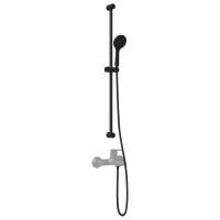 Produktbild för Duschsystemset Svart 100 cm Rostfritt stål