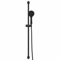 Produktbild för Duschsystemset Svart 100 cm Rostfritt stål