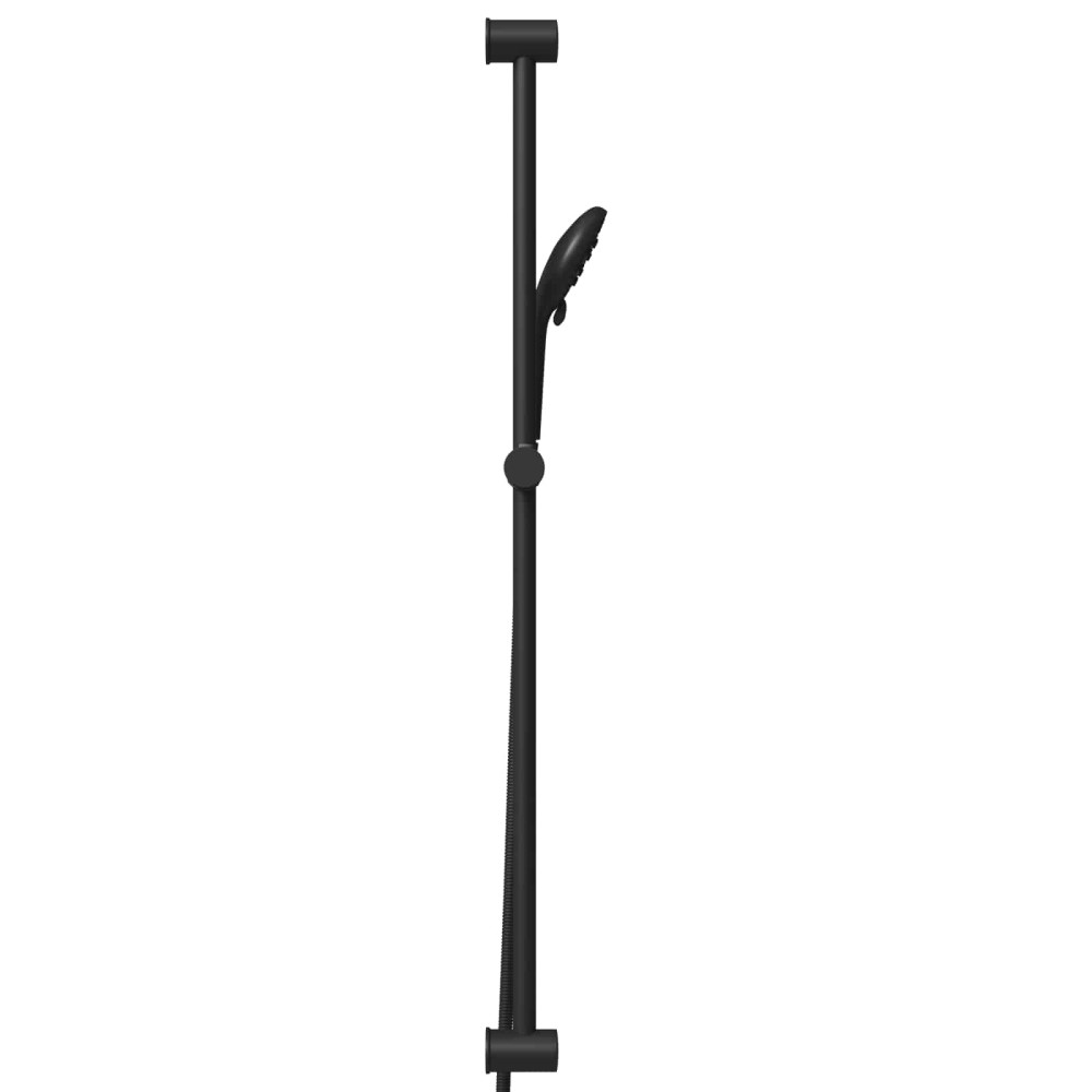 Produktbild för Duschsystemset Svart 100 cm Rostfritt stål