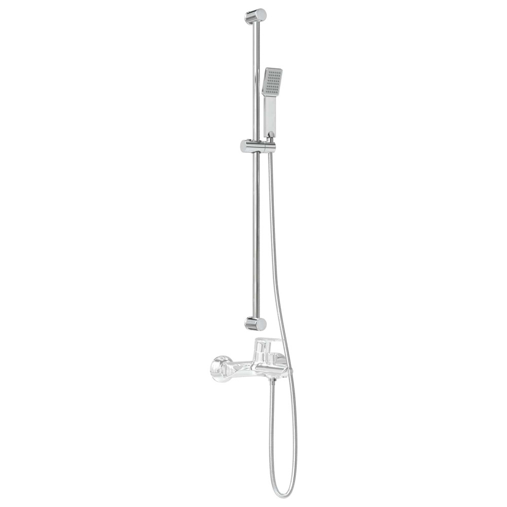Produktbild för Duschsystemset Krom 100 cm Rostfritt stål