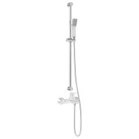 Produktbild för Duschsystemset Krom 100 cm Rostfritt stål