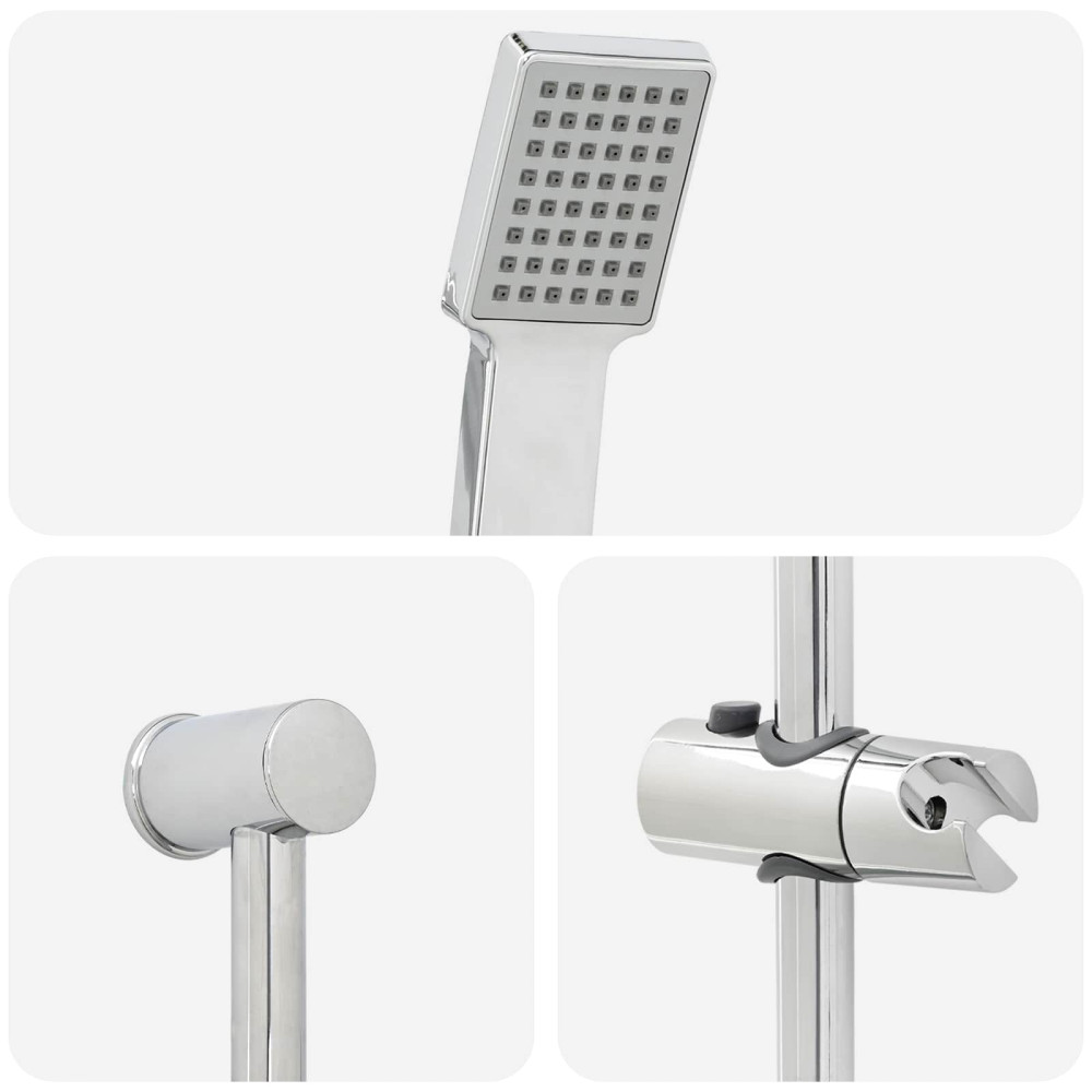 Produktbild för Duschsystemset Krom 100 cm Rostfritt stål