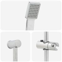 Produktbild för Duschsystemset Krom 100 cm Rostfritt stål
