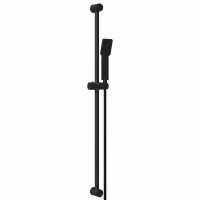 Produktbild för Duschsystemset Svart 100 cm Rostfritt stål
