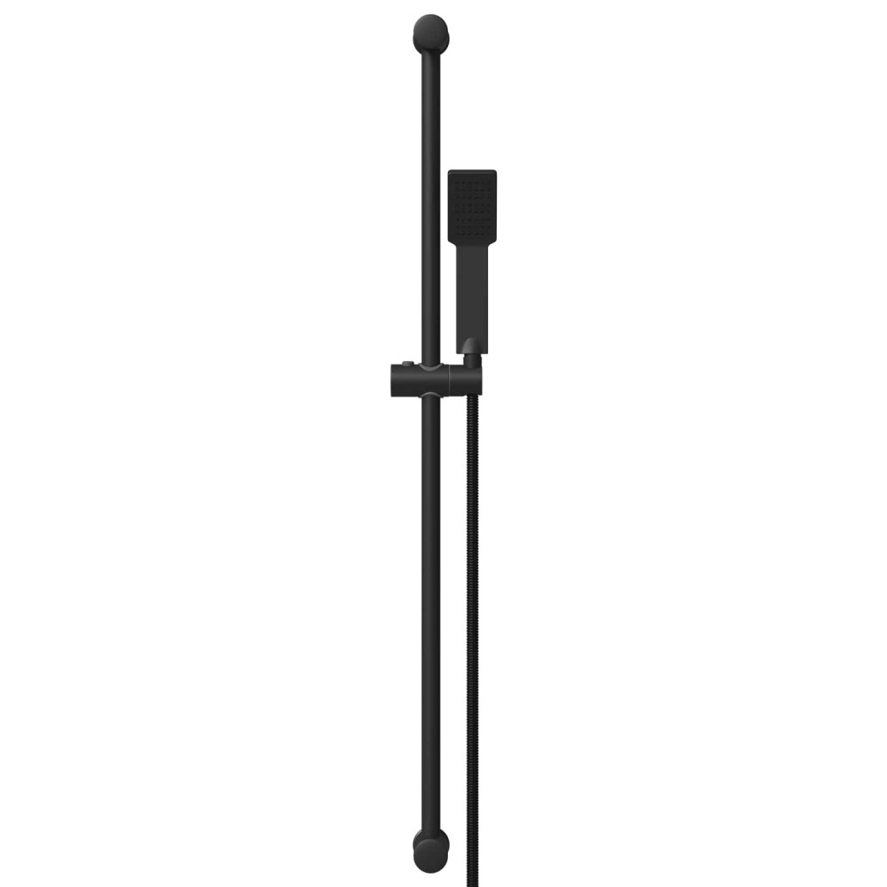 Produktbild för Duschsystemset Svart 100 cm Rostfritt stål