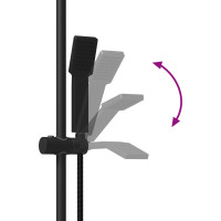 Produktbild för Duschsystemset Svart 100 cm Rostfritt stål