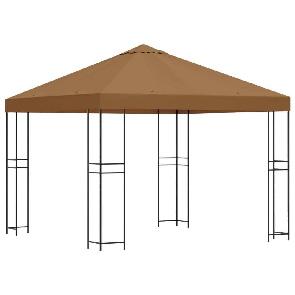 Produktbild för Paviljong 3 x 3 m Beige Polyester och Stål 190 gsm