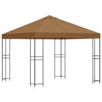 Produktbild för Paviljong 3 x 3 m Beige Polyester och Stål 190 gsm