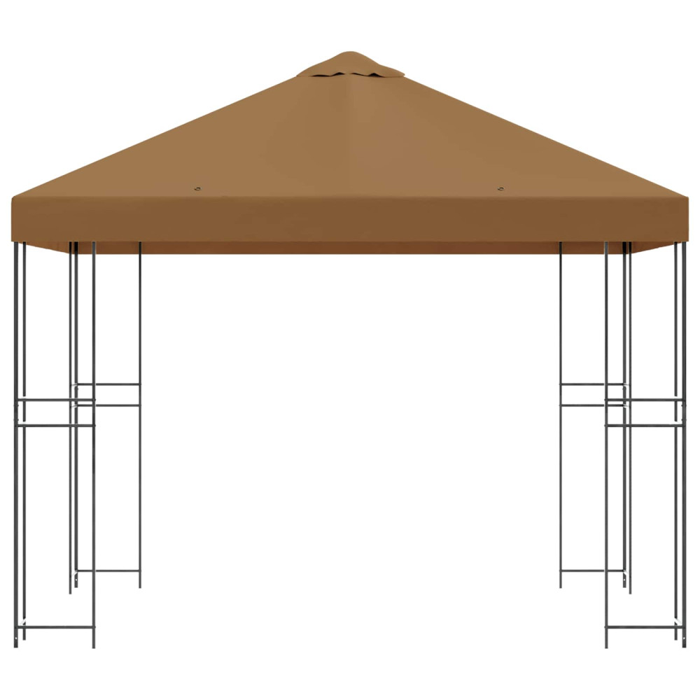 Produktbild för Paviljong 3 x 3 m Beige Polyester och Stål 190 gsm
