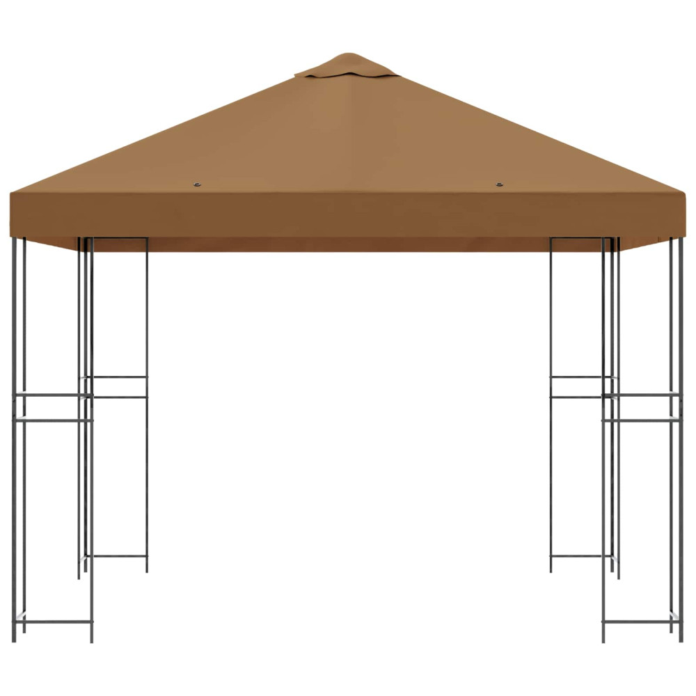 Produktbild för Paviljong 3 x 3 m Beige Polyester och Stål 190 gsm