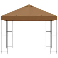 Produktbild för Paviljong 3 x 3 m Beige Polyester och Stål 190 gsm