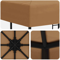 Produktbild för Paviljong 3 x 3 m Beige Polyester och Stål 190 gsm