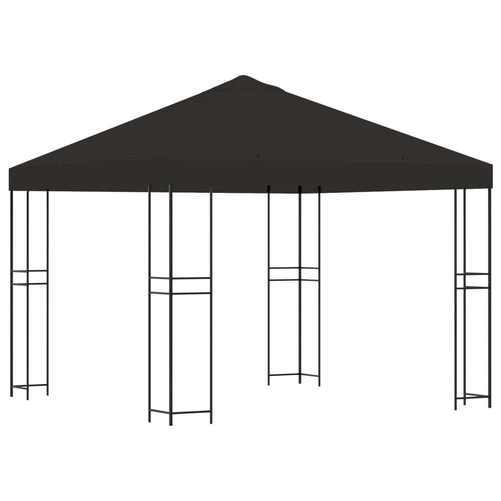 Produktbild för Paviljong 3 x 3 m Antracit Polyester och Stål 190 gsm