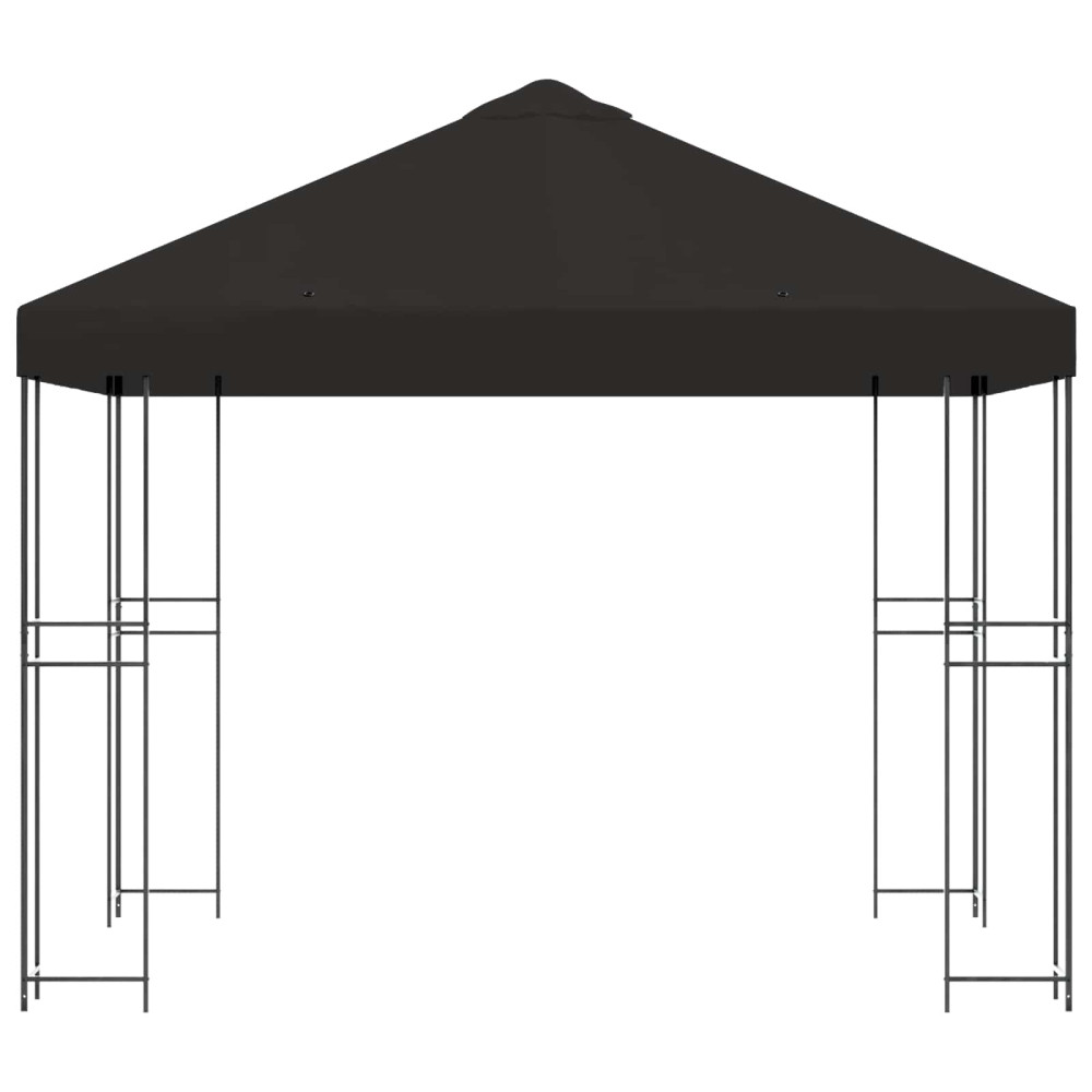 Produktbild för Paviljong 3 x 3 m Antracit Polyester och Stål 190 gsm