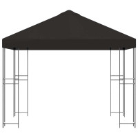 Produktbild för Paviljong 3 x 3 m Antracit Polyester och Stål 190 gsm