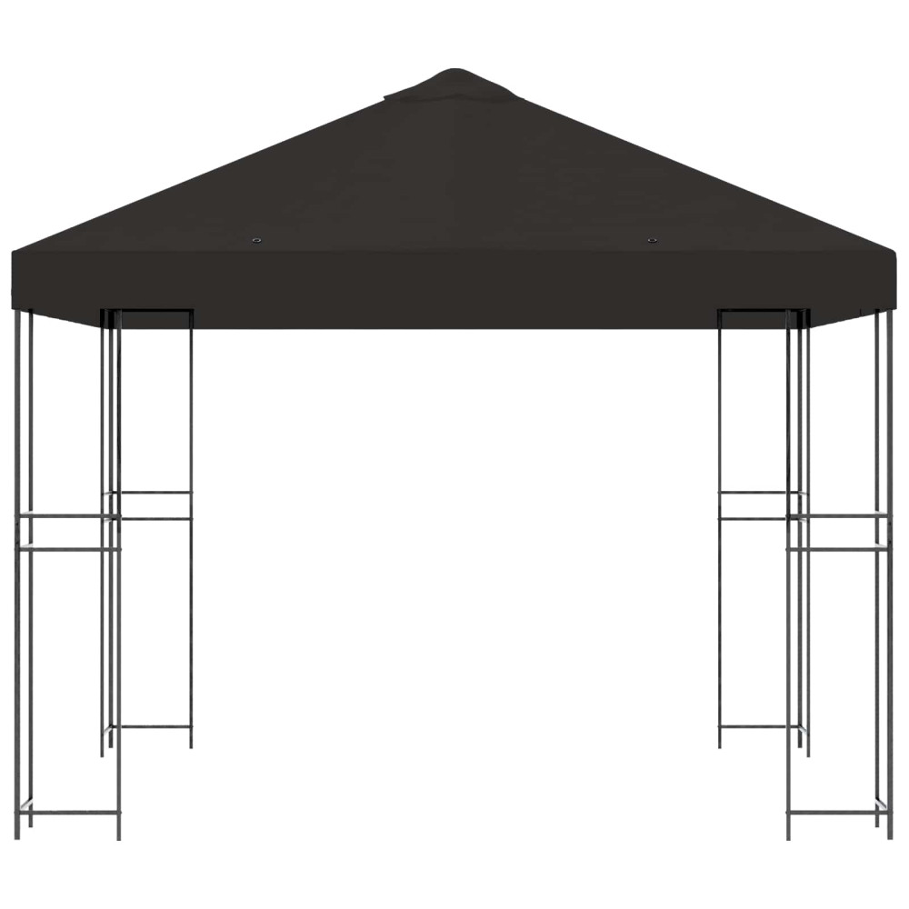 Produktbild för Paviljong 3 x 3 m Antracit Polyester och Stål 190 gsm