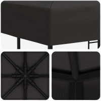 Produktbild för Paviljong 3 x 3 m Antracit Polyester och Stål 190 gsm