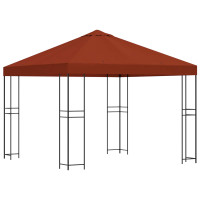 Produktbild för Paviljong 3 x 3 m Terracotta Polyester och Stål 190 gsm