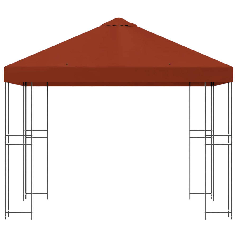 Produktbild för Paviljong 3 x 3 m Terracotta Polyester och Stål 190 gsm