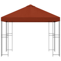 Produktbild för Paviljong 3 x 3 m Terracotta Polyester och Stål 190 gsm