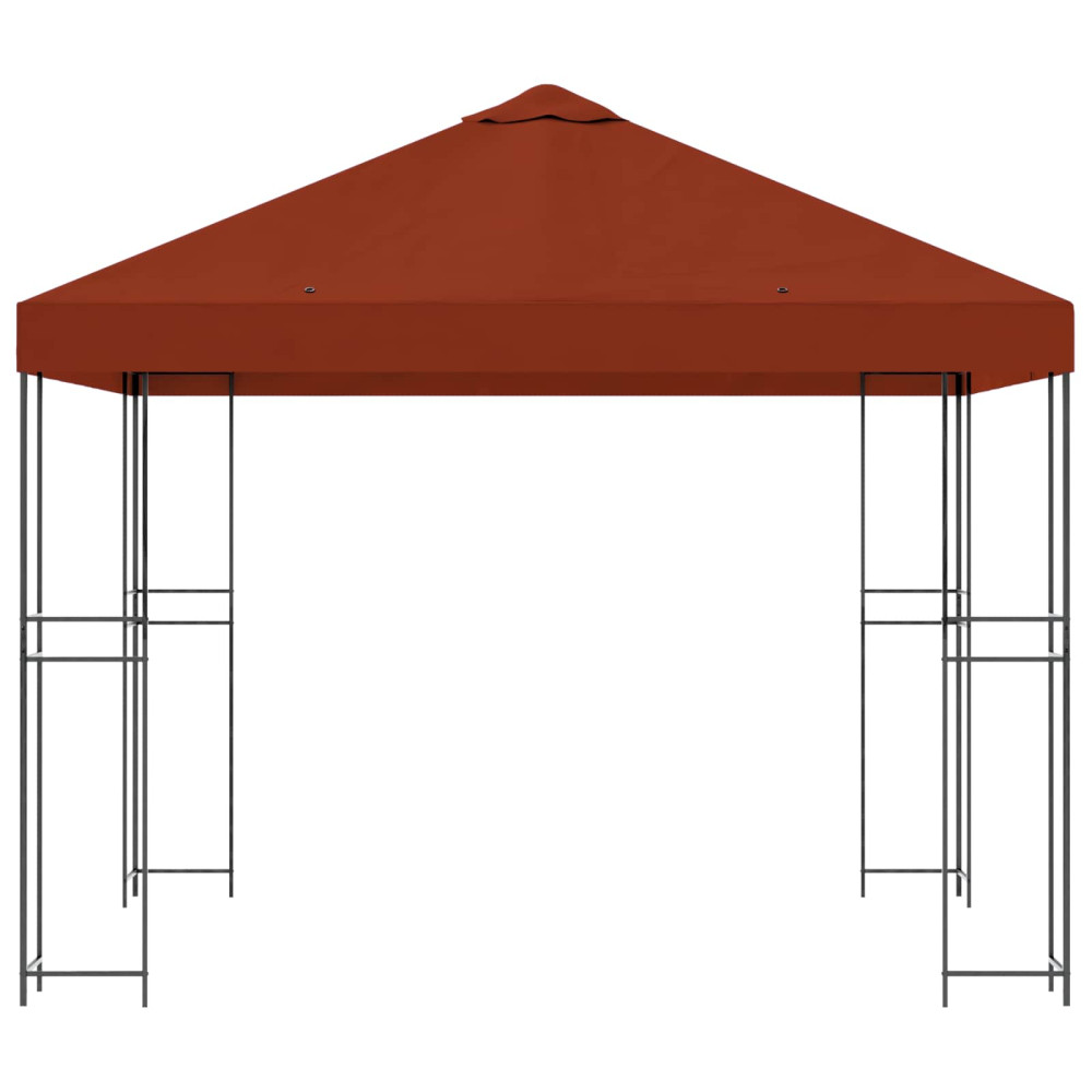 Produktbild för Paviljong 3 x 3 m Terracotta Polyester och Stål 190 gsm