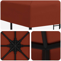 Produktbild för Paviljong 3 x 3 m Terracotta Polyester och Stål 190 gsm