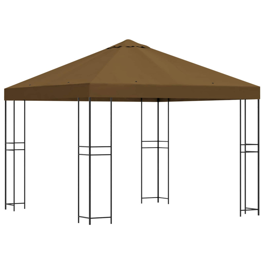 Produktbild för Paviljong 3 x 3 m Taupe Polyester och Stål 190 gsm