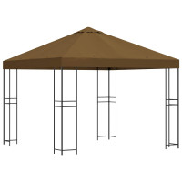 Produktbild för Paviljong 3 x 3 m Taupe Polyester och Stål 190 gsm