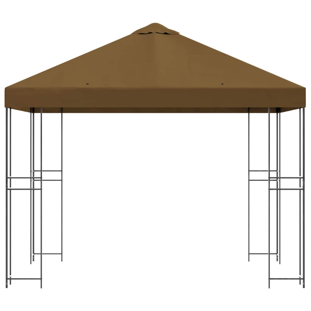 Produktbild för Paviljong 3 x 3 m Taupe Polyester och Stål 190 gsm