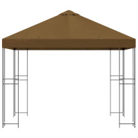 Produktbild för Paviljong 3 x 3 m Taupe Polyester och Stål 190 gsm