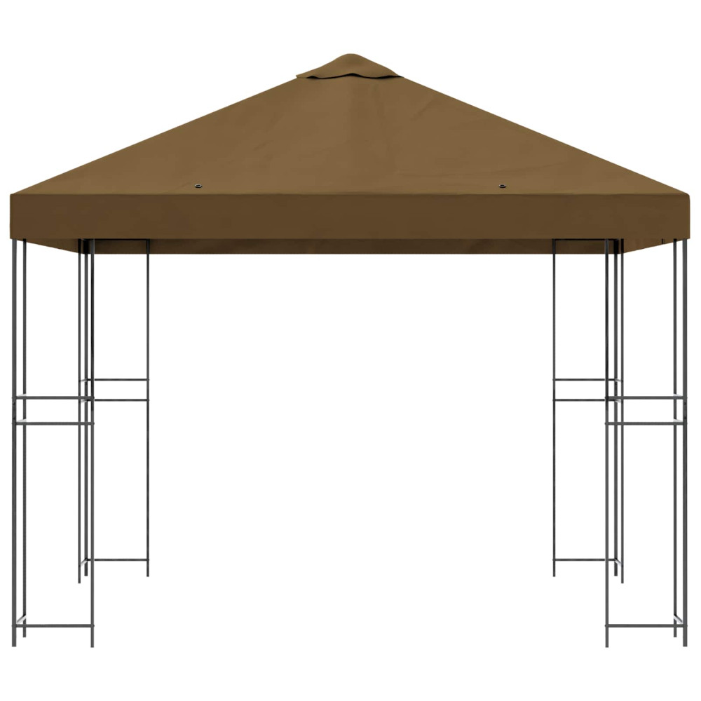 Produktbild för Paviljong 3 x 3 m Taupe Polyester och Stål 190 gsm