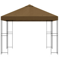 Produktbild för Paviljong 3 x 3 m Taupe Polyester och Stål 190 gsm