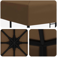 Produktbild för Paviljong 3 x 3 m Taupe Polyester och Stål 190 gsm