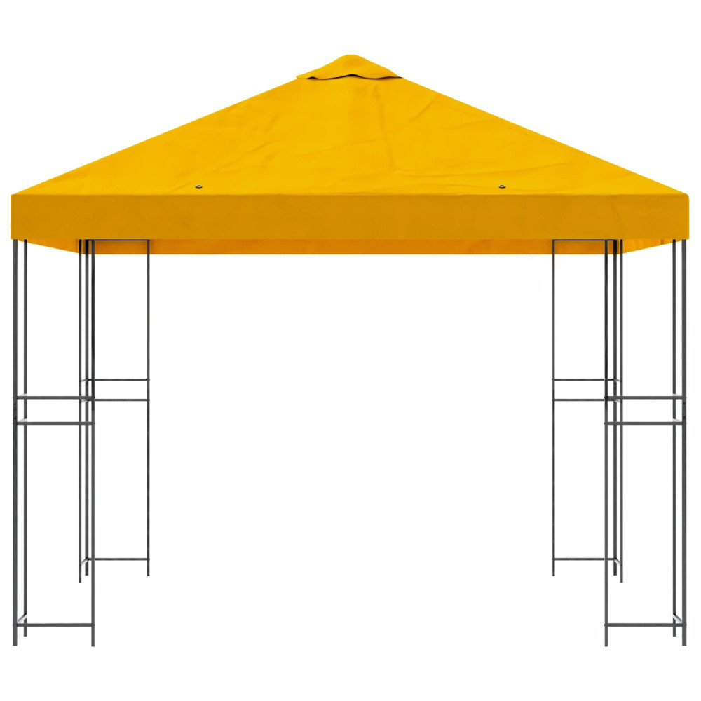 Produktbild för Paviljong 3 x 3 m Gul Polyester och Stål 190 gsm
