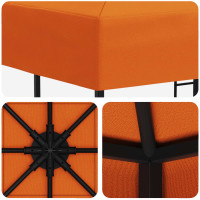Produktbild för Paviljong 3 x 3 m Orange Polyester och Stål 190 gsm