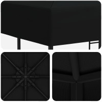 Produktbild för Paviljong 3 x 3 m Svart Polyester och Stål 190 gsm