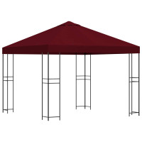 Produktbild för Paviljong 3 x 3 m Vinröd Polyester och Stål 190 gsm