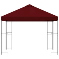 Produktbild för Paviljong 3 x 3 m Vinröd Polyester och Stål 190 gsm